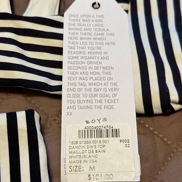 NWT Boys + Arrows Bikini Stripe Set M - Picture 5 of 13